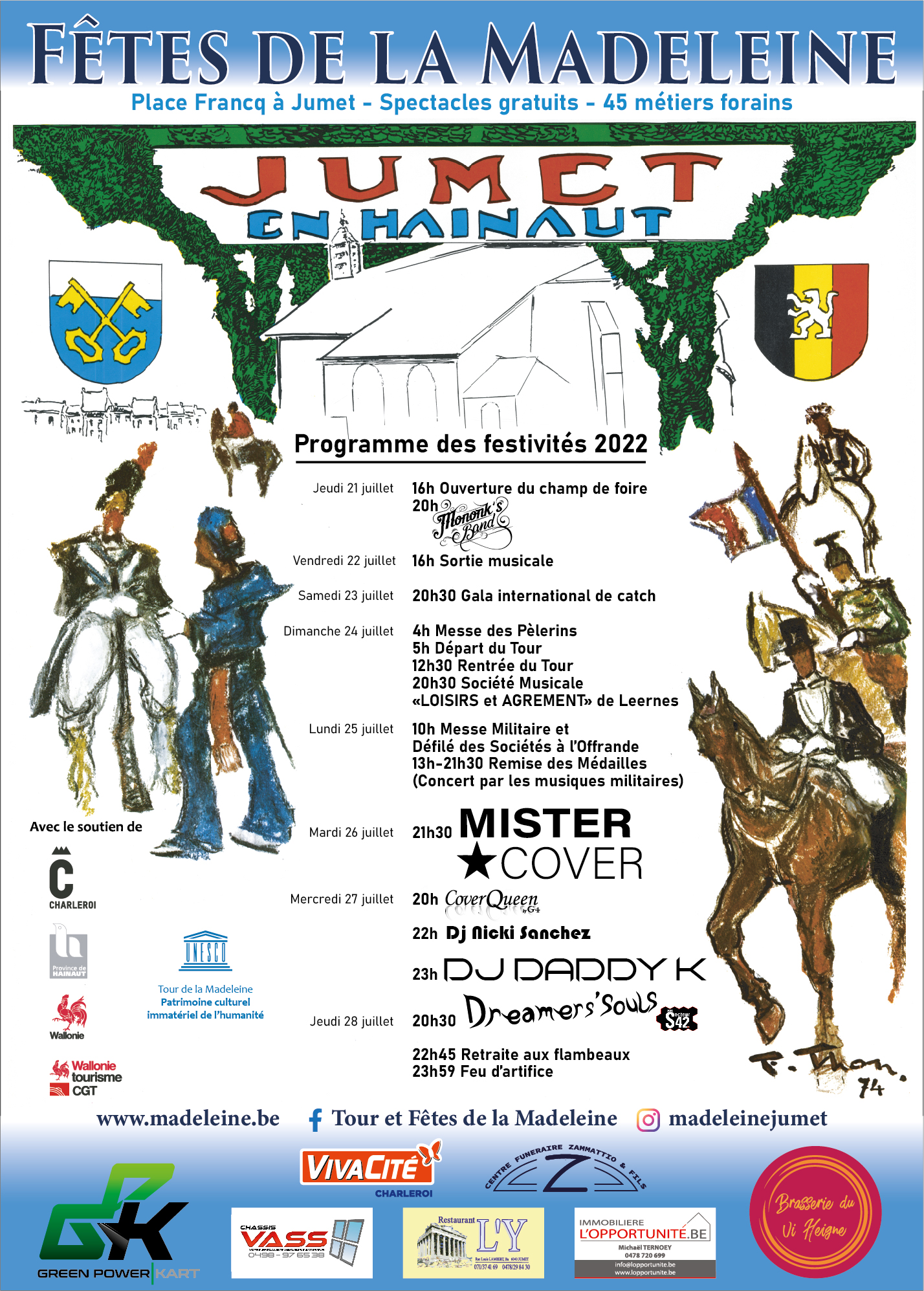 Madeleine 2022 le programme Tour de la Madeleine (Jumet)